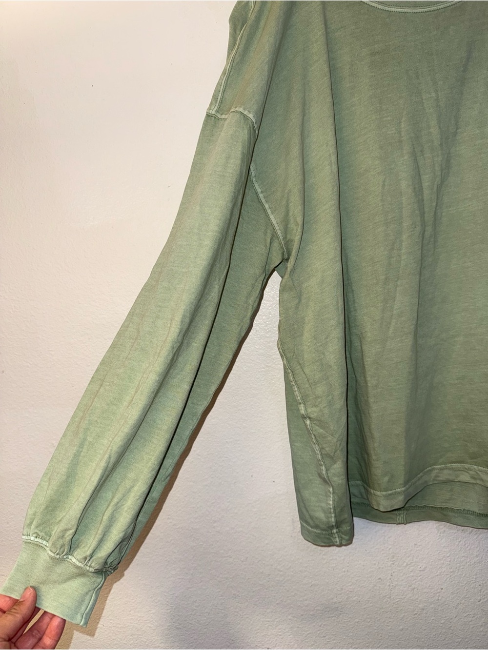 We The Free Minimalist Soft Moss Long Sleeve Tee - Picture 2 of 5